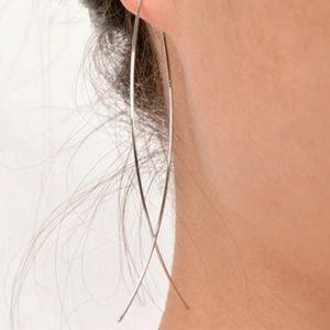 NEW Silver Handmade Open Fish Shape Drop Earrings